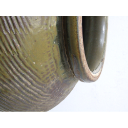 Wazon Słój Ceramiczny z kamionki XL oliwkowa Zieleń